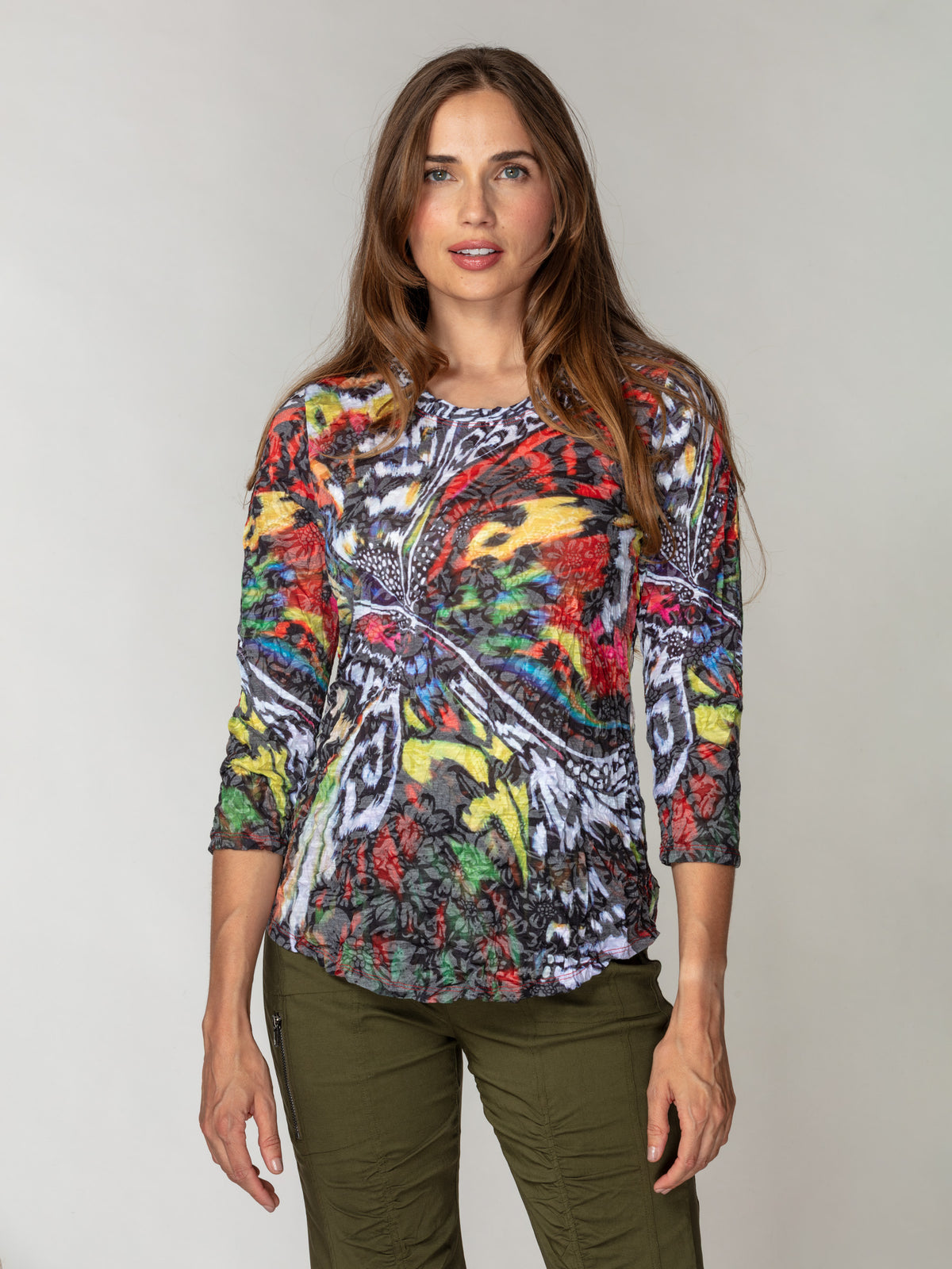 Round-Neck Top - Tropic Fusion