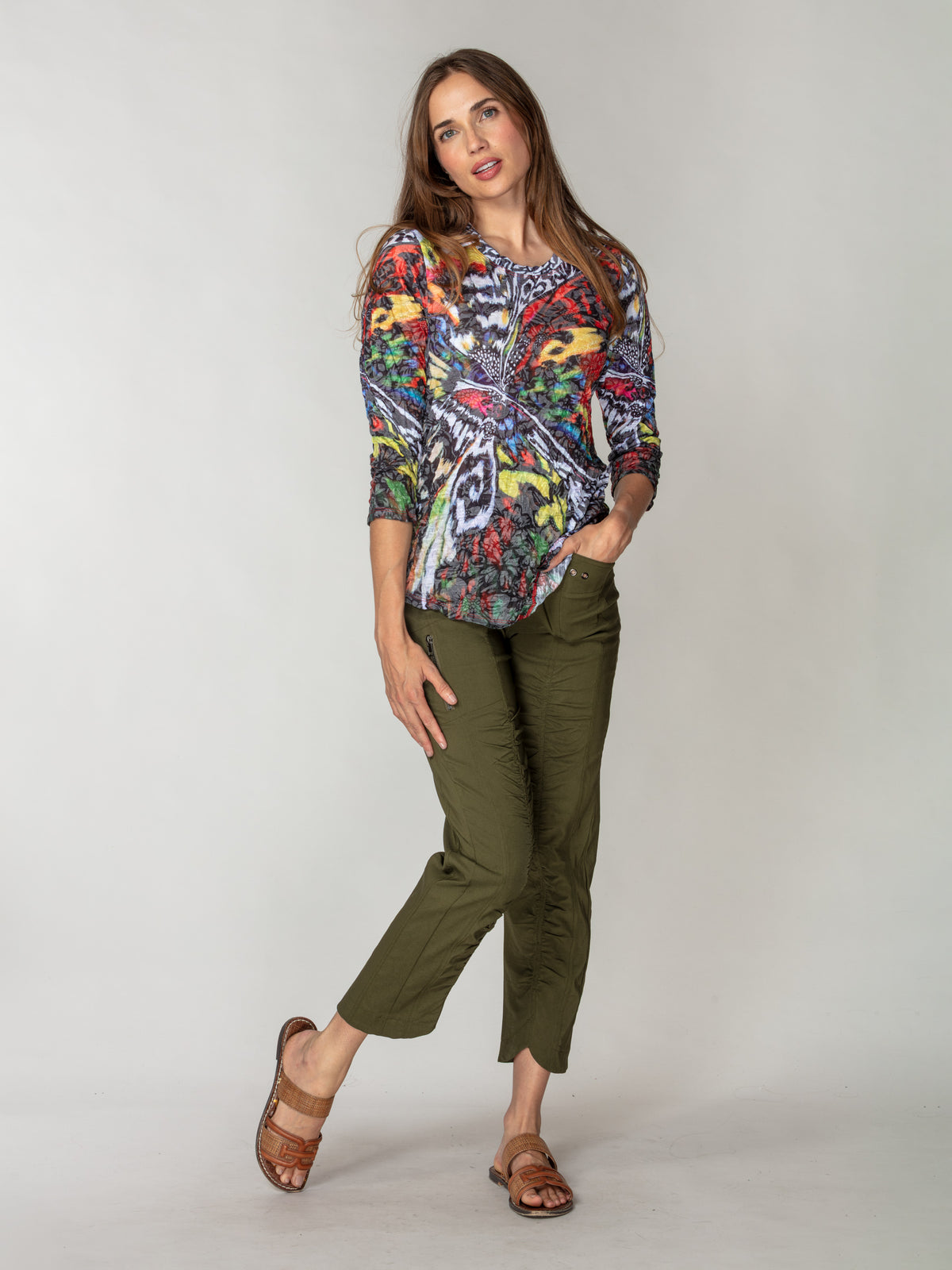 Round-Neck Top - Tropic Fusion