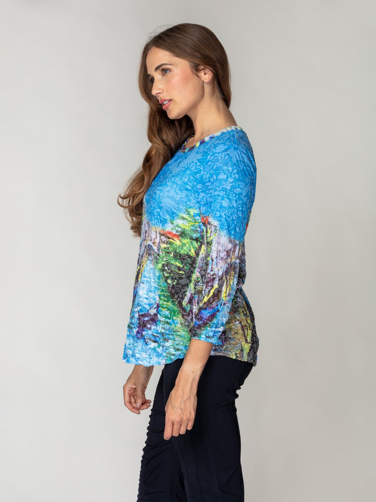 Round-Neck Top - Venice Canal