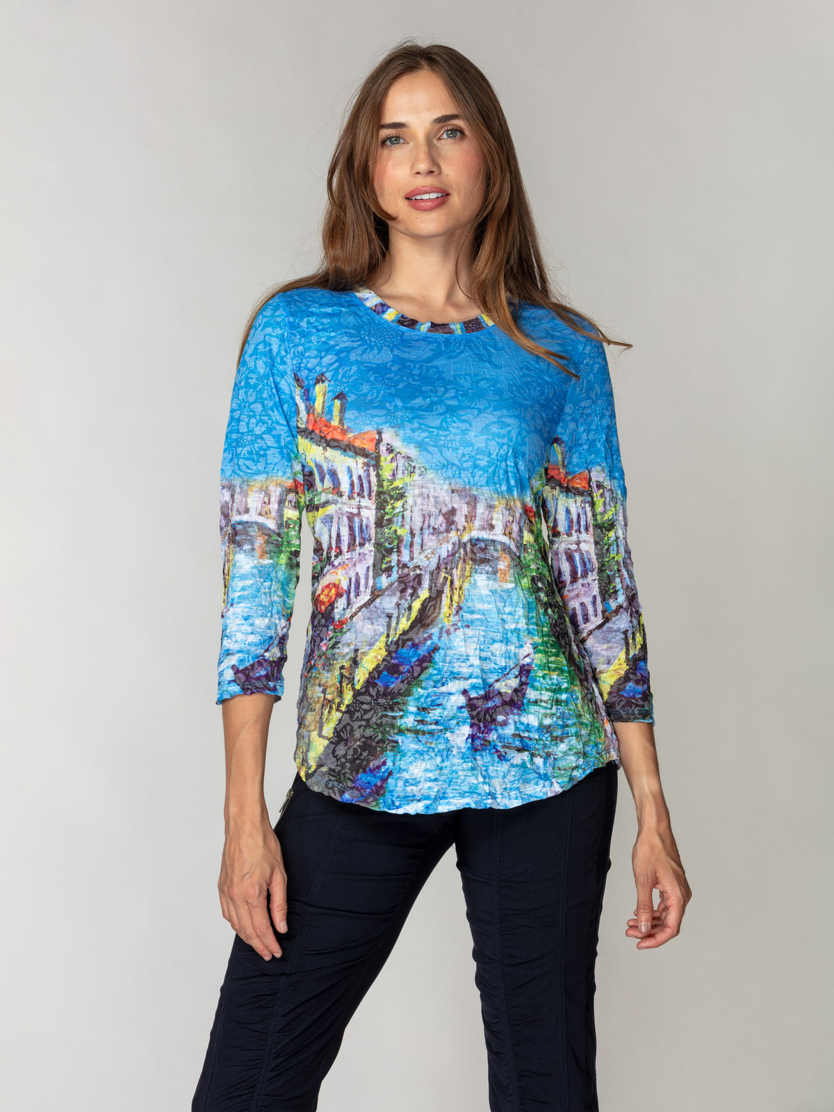 Round-Neck Top - Venice Canal