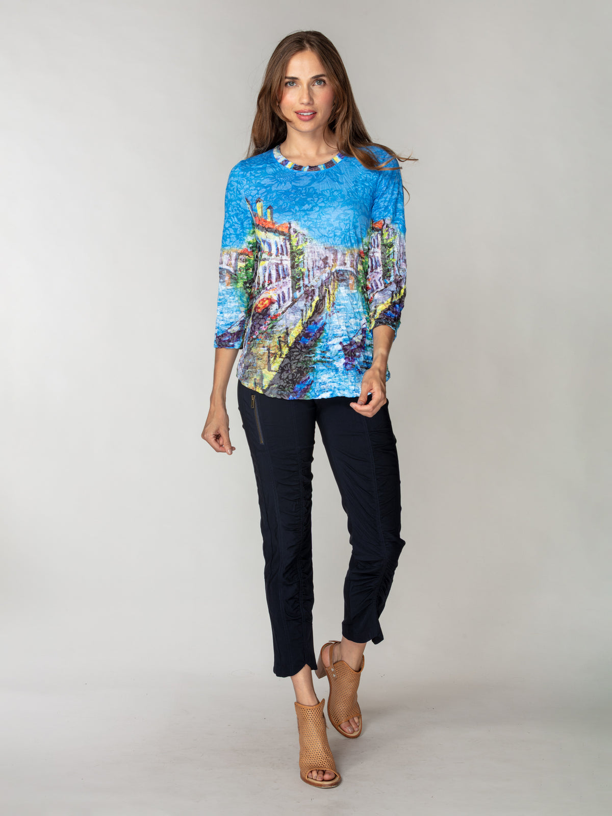 Round-Neck Top - Venice Canal