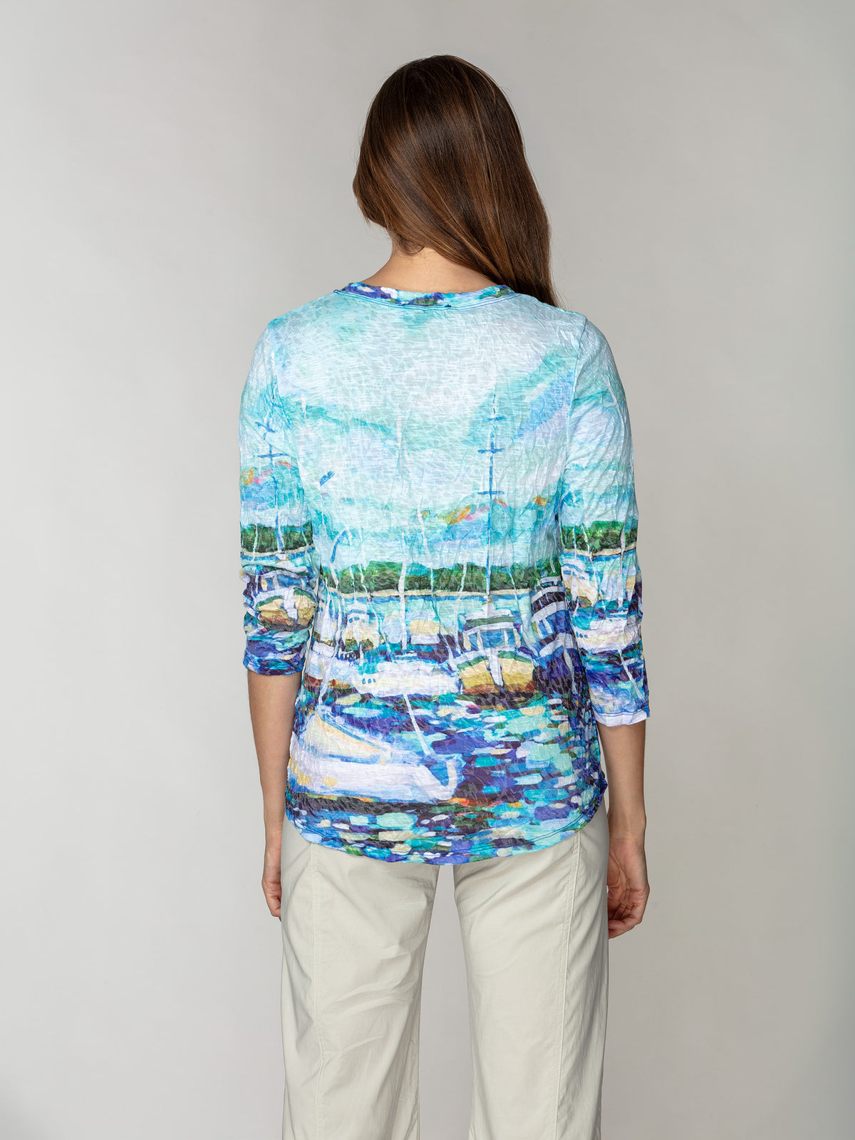 Round-Neck Top - Harbor Morning