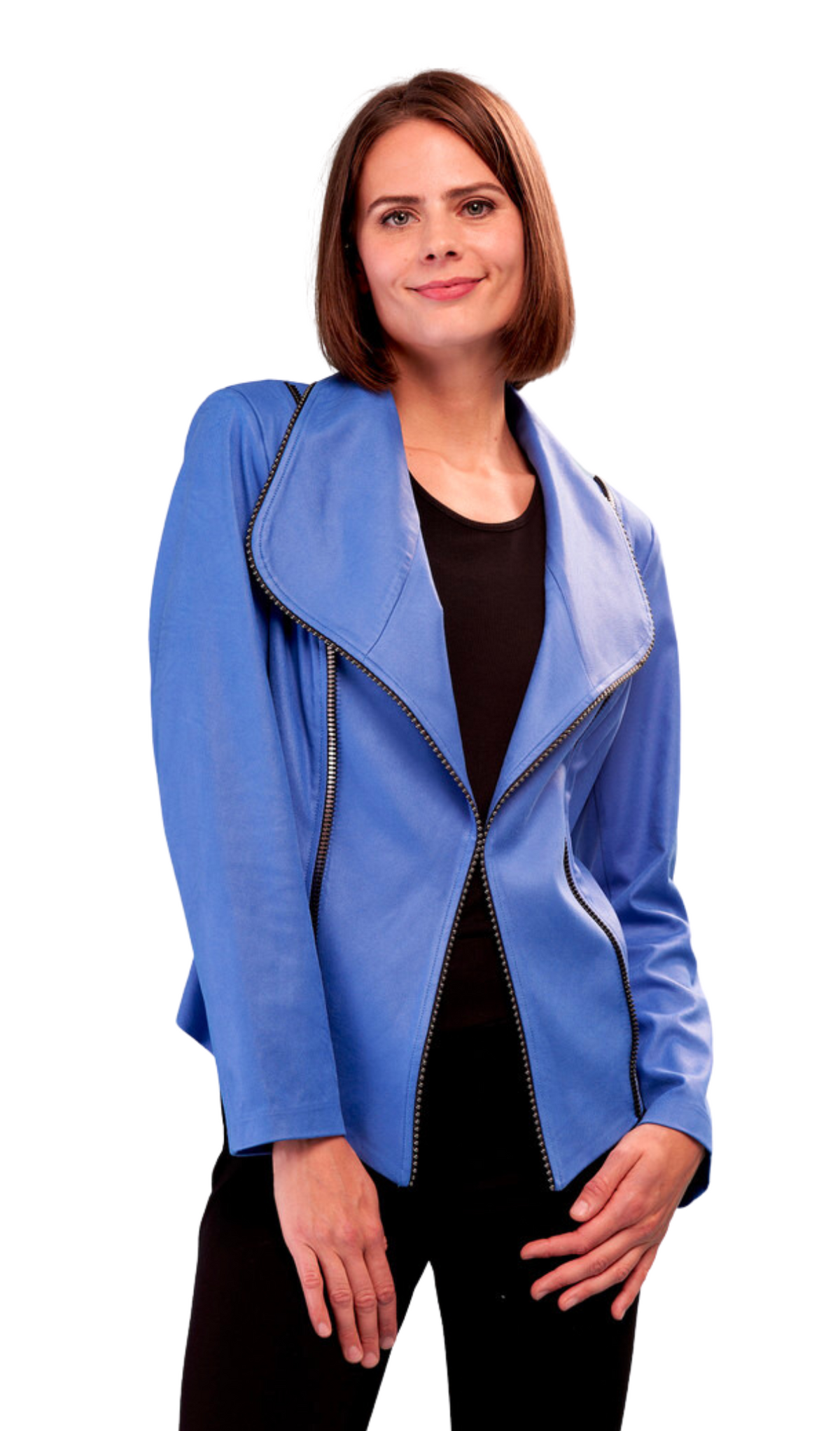 Jacket With Bead Detail And Shawl Collar - CARINE