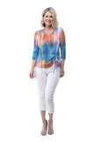S/S V-Neck Top - Color Blaze - CARINE