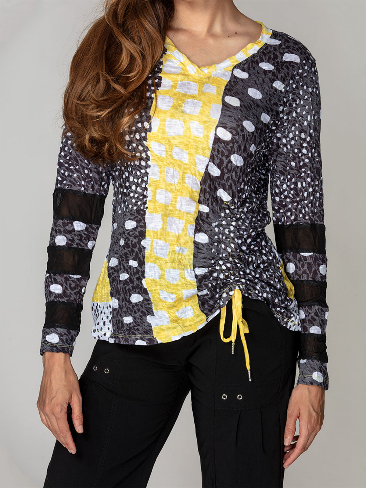 Carlie Top L/S - Gold Speckle