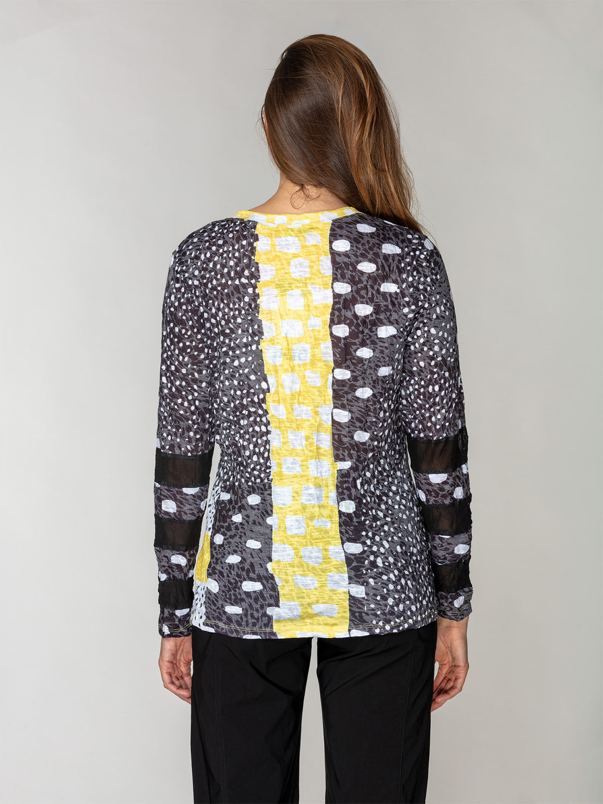 Carlie Top L/S - Gold Speckle