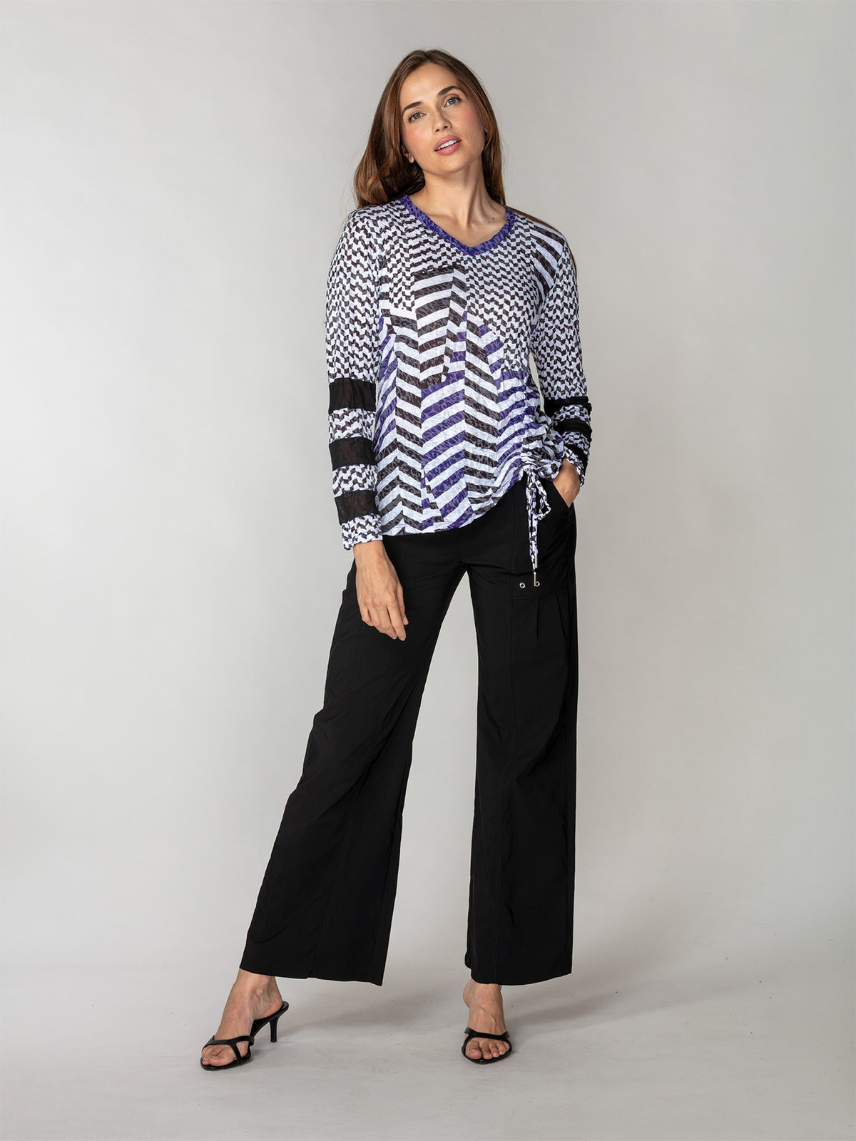 Carlie Top L/S - Indigo Prism