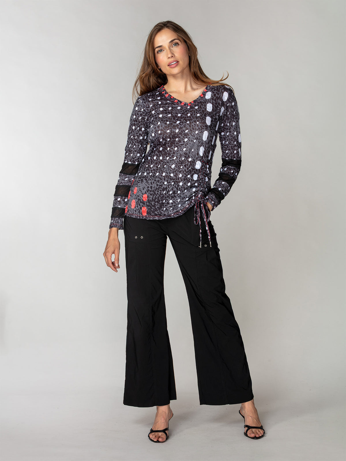 Carlie Top L/S - Noir Speckle