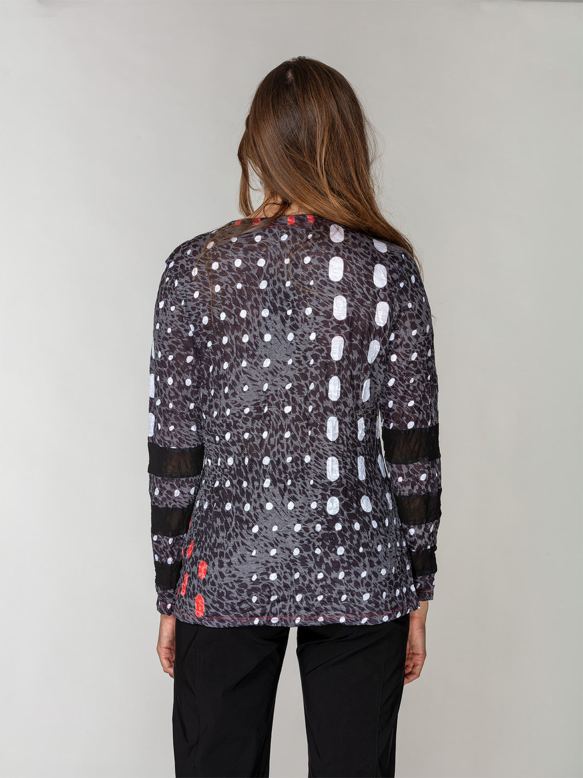 Carlie Top L/S - Noir Speckle