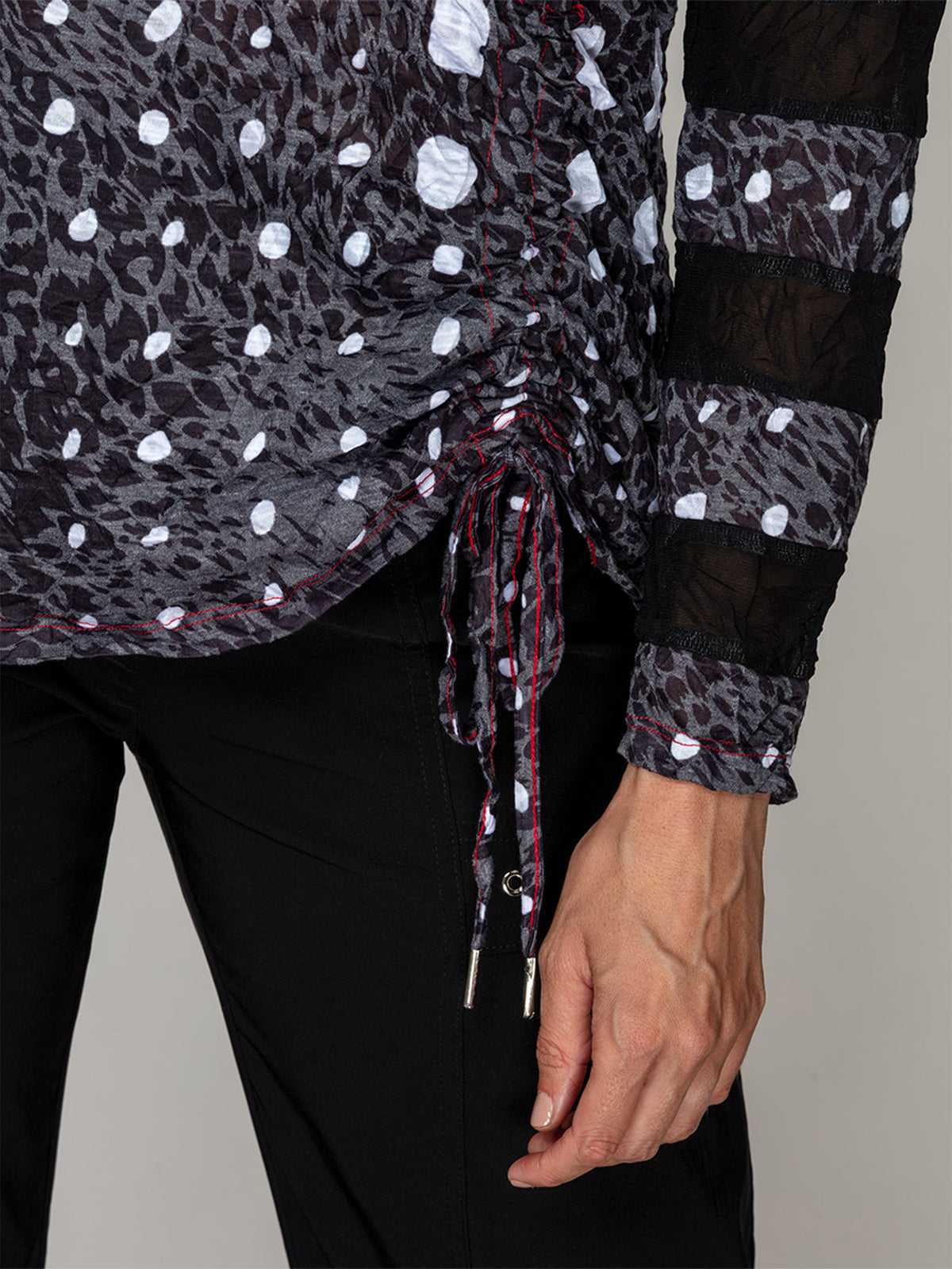 Carlie Top L/S - Noir Speckle