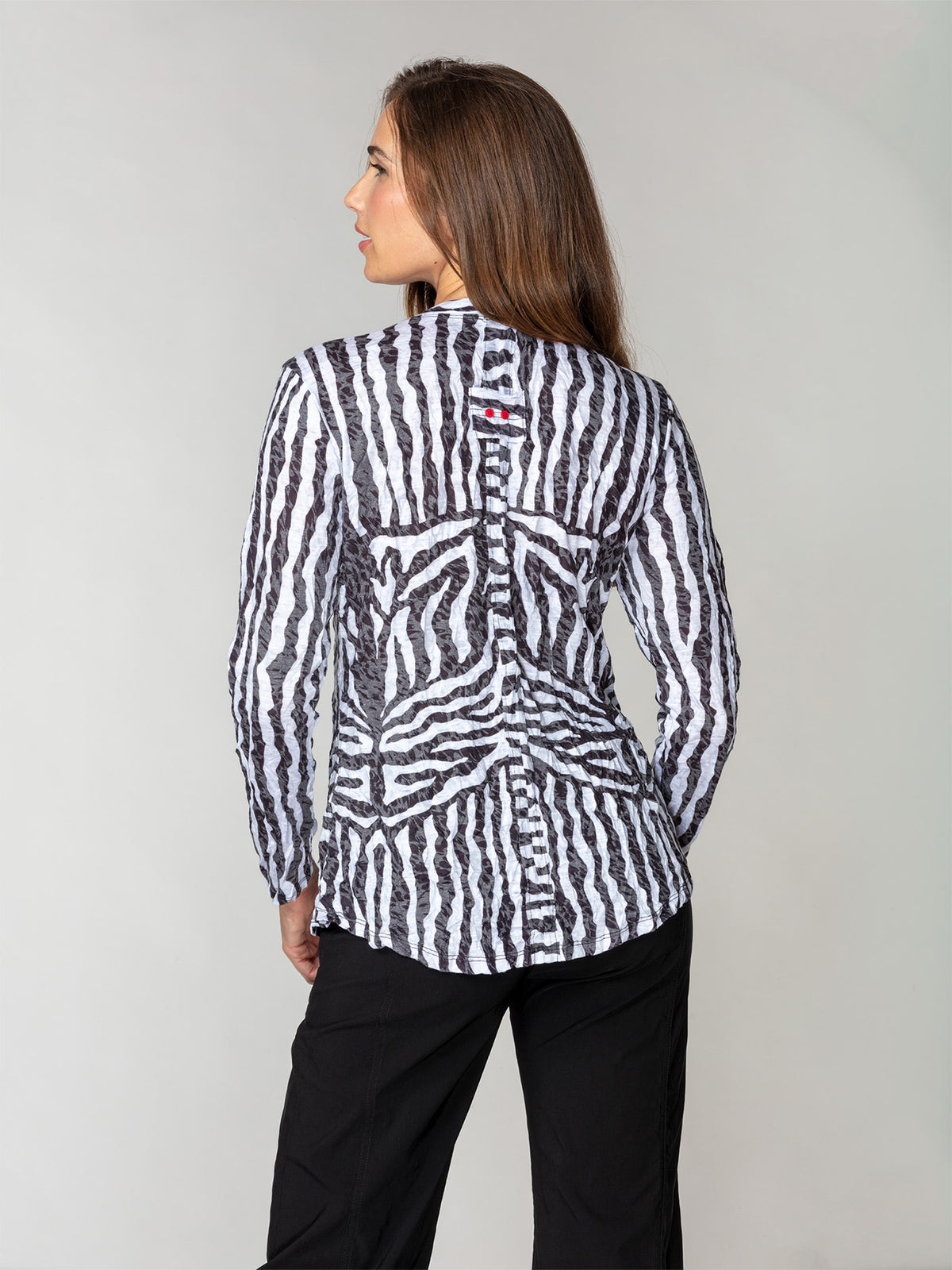 Pamela Top L/S - Zebra Veil