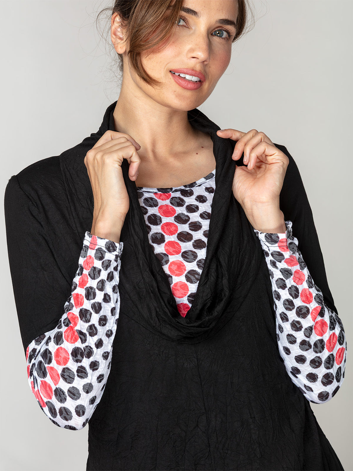 Peyton Top - Redline Dots