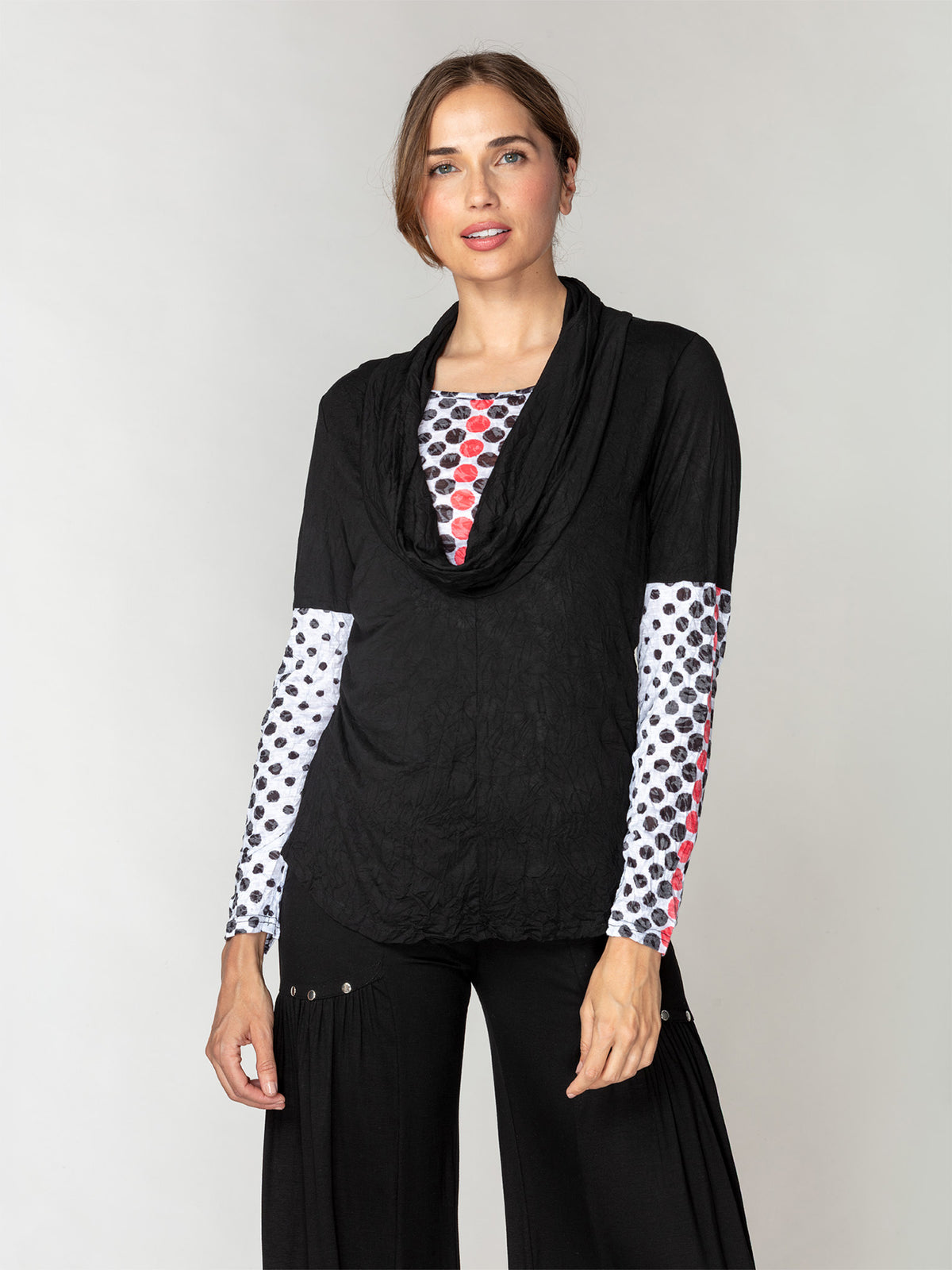 Peyton Top - Redline Dots