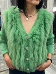 Faux Fur Cardigan - CARINE