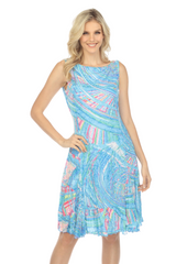 Veronica Dress - Auora Swirl - CARINE