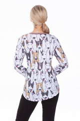 V-Neck Top - Dog Party - CARINE