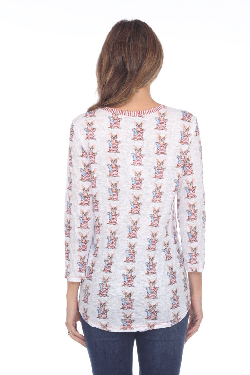 Round-Neck Top - Americorgi - CARINE