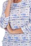 Round-Neck Top - Royal Fish - CARINE