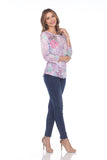 Round-Neck Top - Neon Mix - CARINE