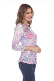 Round-Neck Top - Neon Mix - CARINE