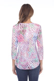 Round-Neck Top - Neon Mix - CARINE