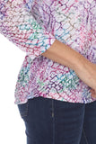 Round-Neck Top - Neon Mix - CARINE