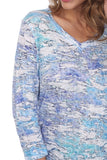 V-Neck Top - Crushed Ice - CARINE