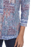 V-Neck Top - Teal Motif - CARINE