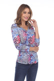 V-Neck Top - Berry Amazon - CARINE