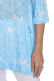 Two-Pocket Tunic - Aqua Stems - CARINE