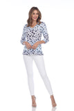 Falyn Tunic - Blue Leopard - CARINE