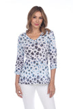 Falyn Tunic - Blue Leopard - CARINE
