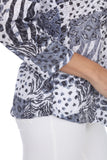 V-Neck Top - Animal Patch - CARINE