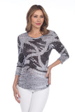 Round-Neck Top - Flowing Pearls - CARINE