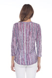 V-Neck Top - Purple Dash - CARINE