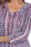 V-Neck Top - Purple Dash - CARINE