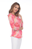 Round-Neck Top - Grapefruit - CARINE
