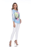 Round-Neck Top - Neon Monstera - CARINE