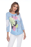 Round-Neck Top - Neon Monstera - CARINE