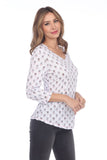 V-Neck Top - Frenchie Ball - CARINE