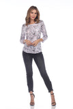 Round-Neck Top - Apple Blossom - CARINE