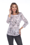 Round-Neck Top - Apple Blossom - CARINE