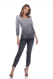 V-Neck Top - Herringbone - CARINE