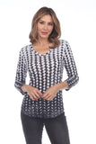 V-Neck Top - Herringbone - CARINE