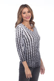 V-Neck Top - Herringbone - CARINE