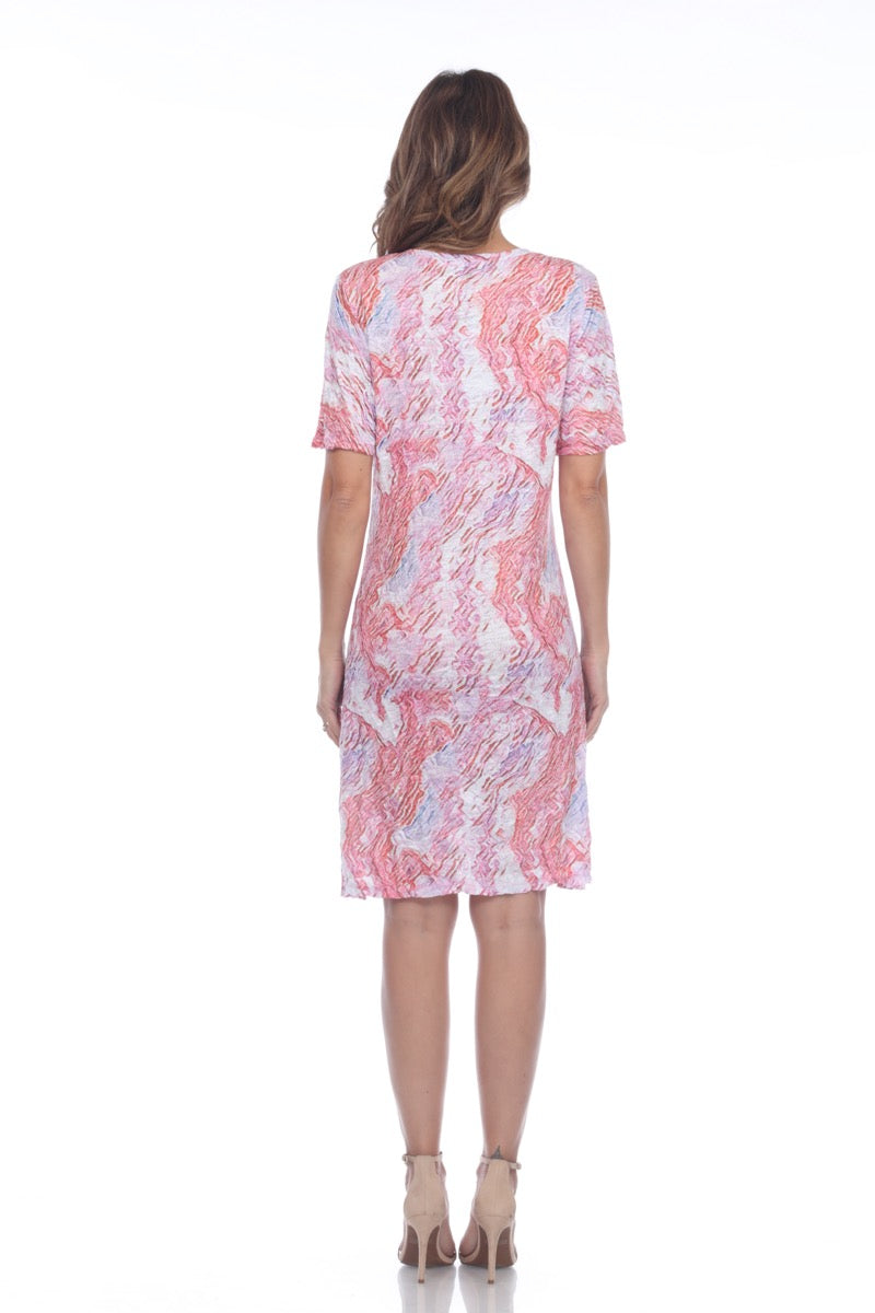 Short-Sleeve Dress - Blush Zone - CARINE