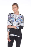 Maria Top - Blue Butterfly - CARINE