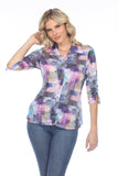 Sabrina Shirt - Sapphire Patch - CARINE