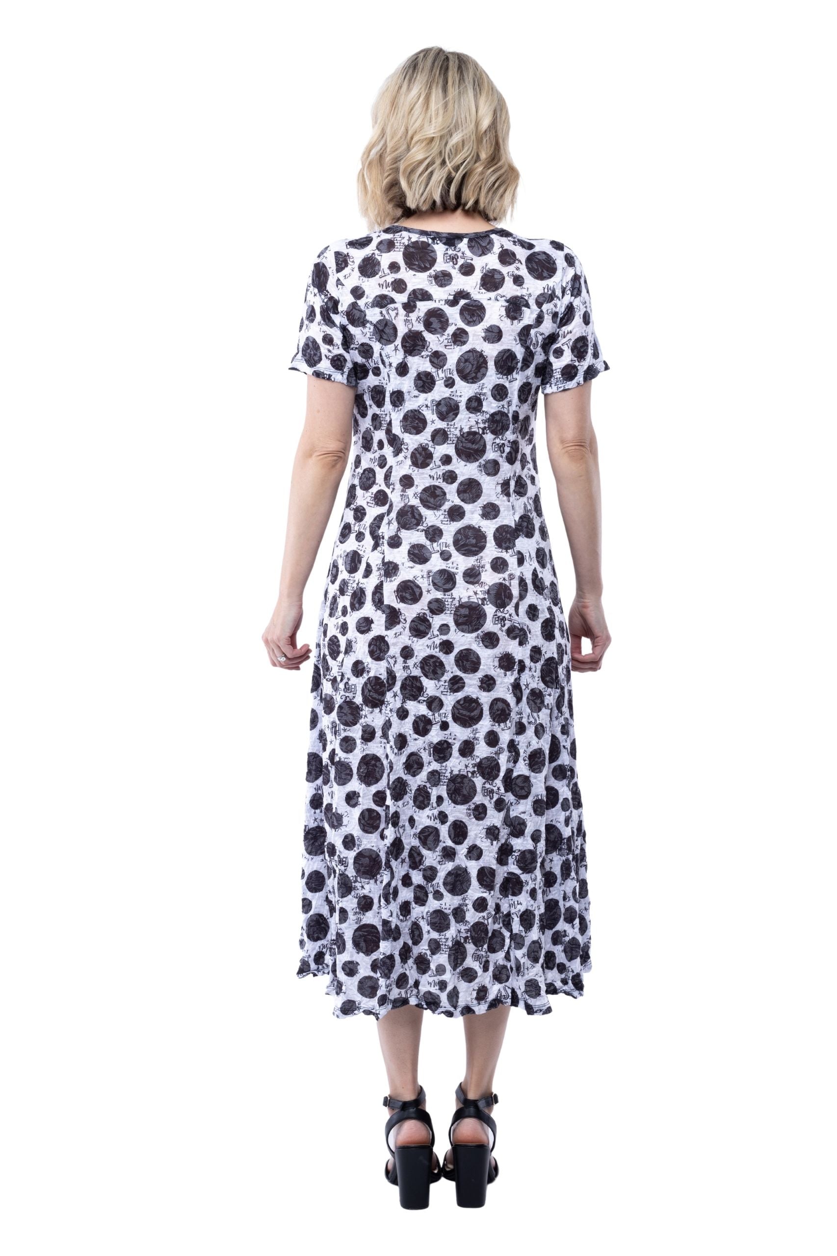 Tiffany Dress - Black Spots - CARINE