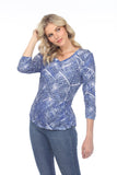 V-Neck Top - Winter Palm - CARINE
